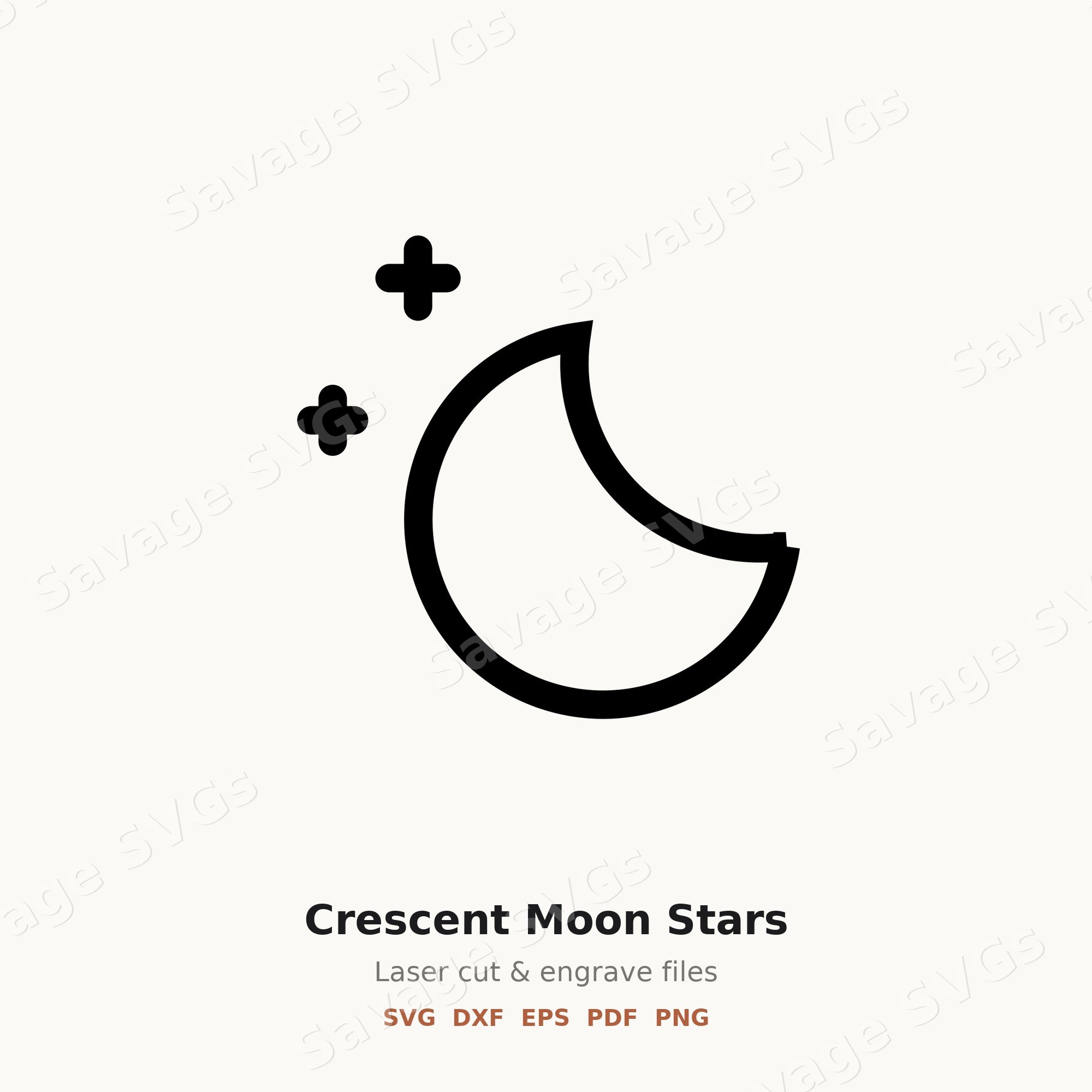 Crescent Moon Stars