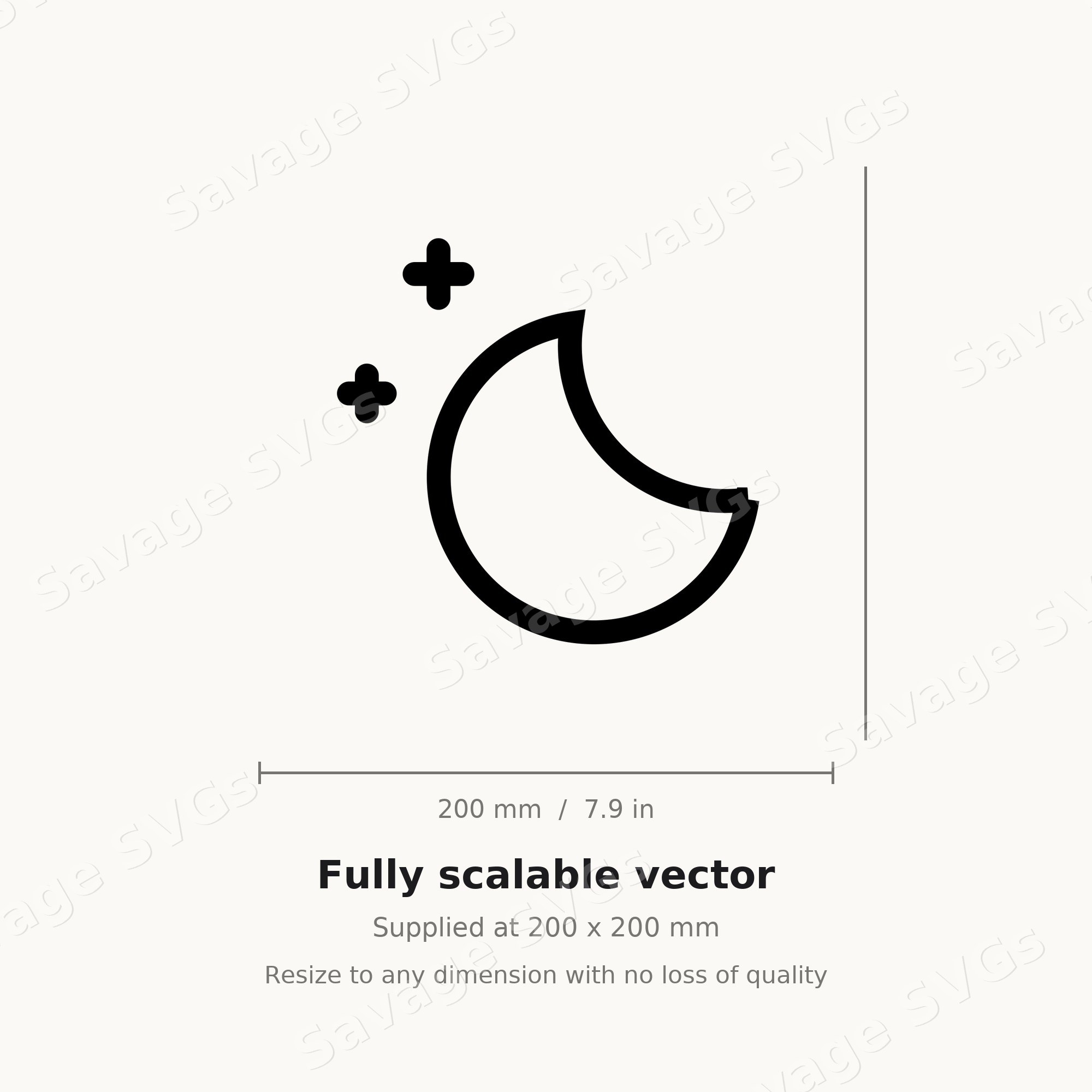 Crescent Moon Stars
