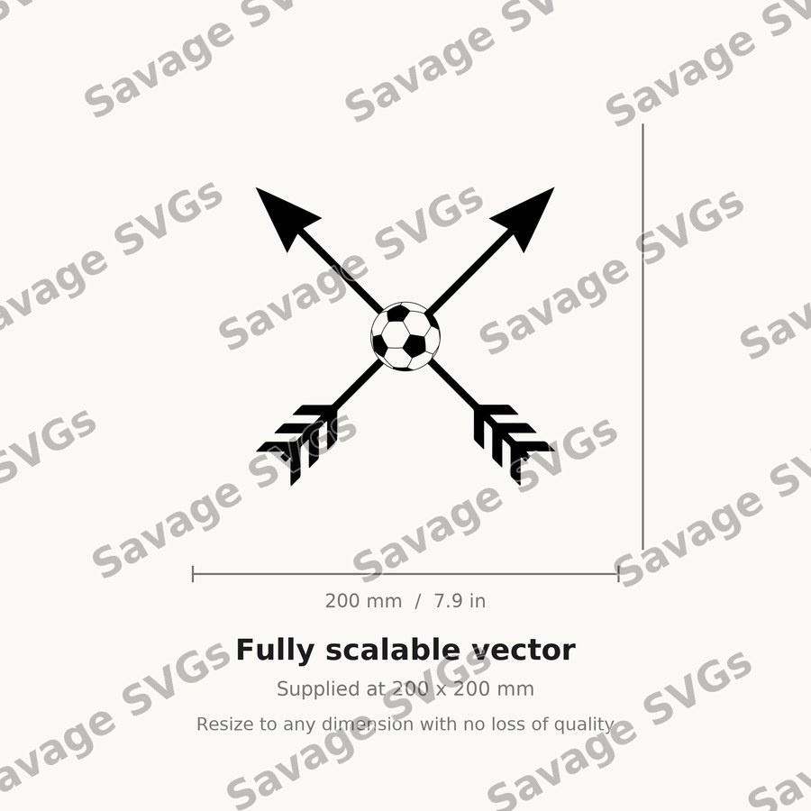 Crossed Arrows Soccer Ball