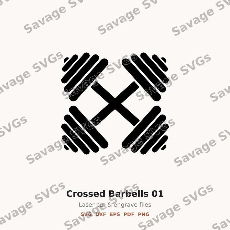 Crossed Barbells 01