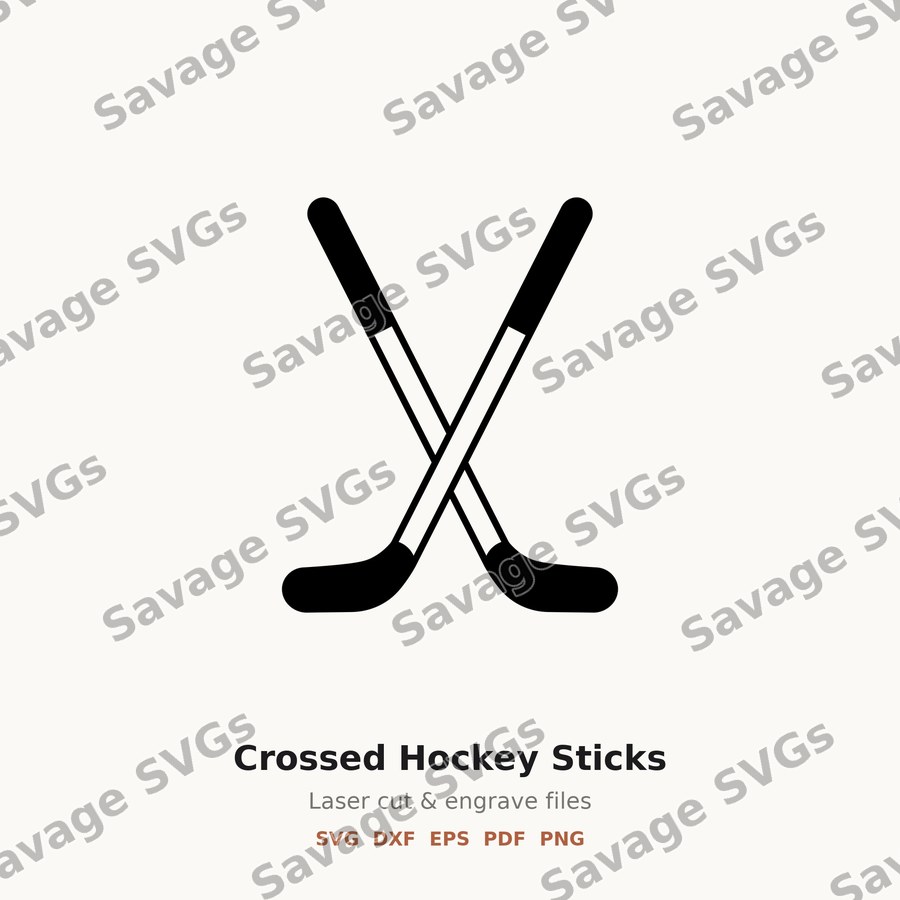 Crossed Hockey Sticks