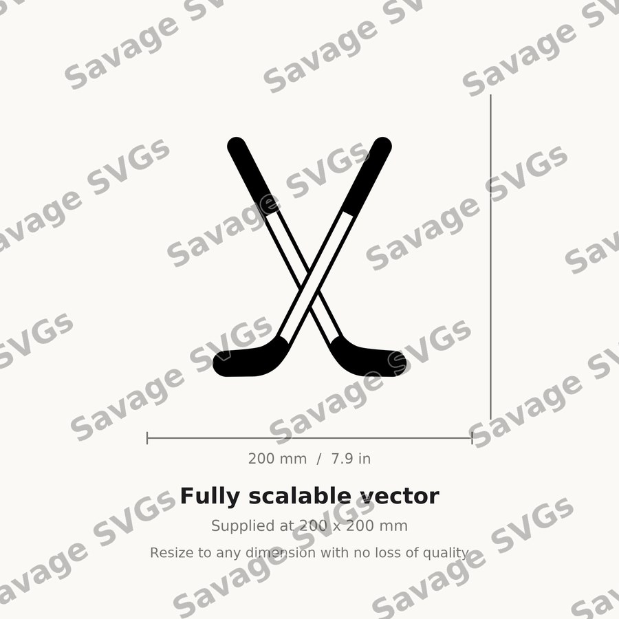 Crossed Hockey Sticks