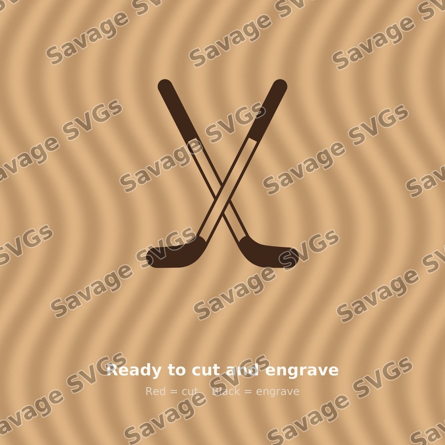 Crossed Hockey Sticks