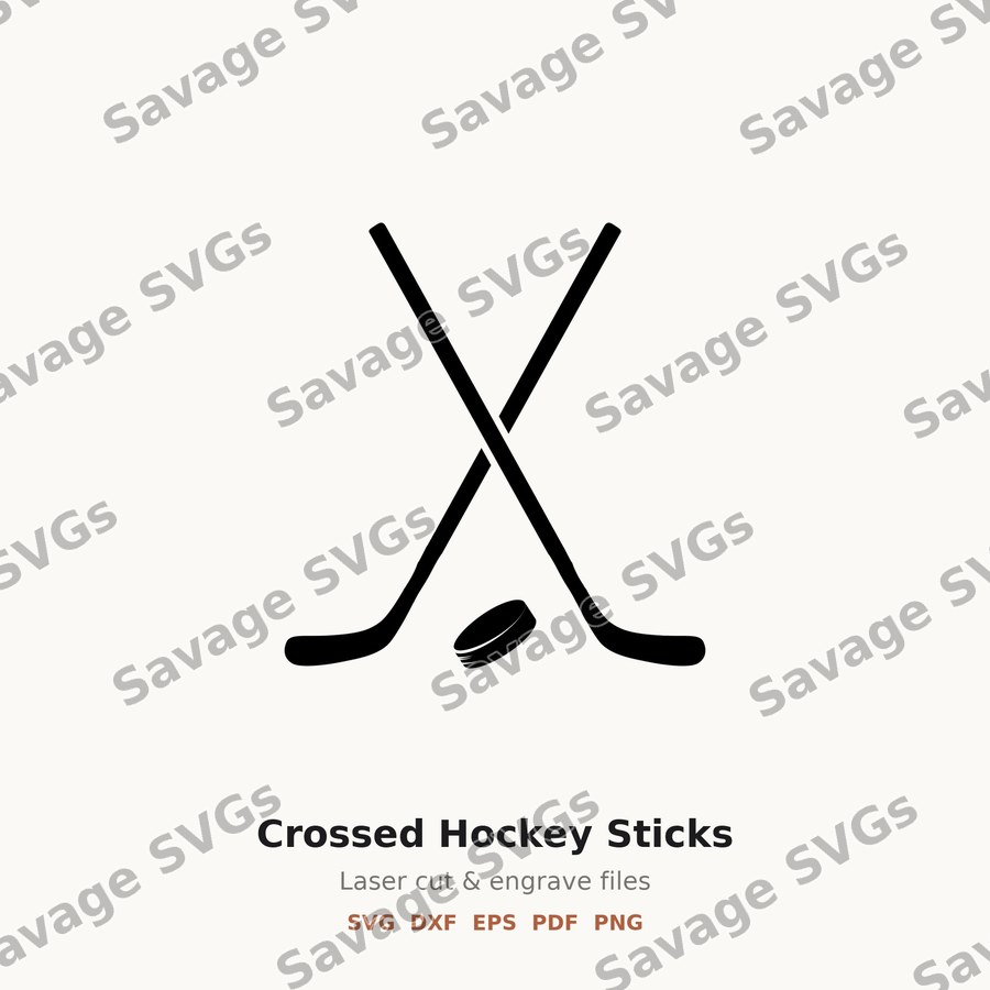 Crossed Hockey Sticks