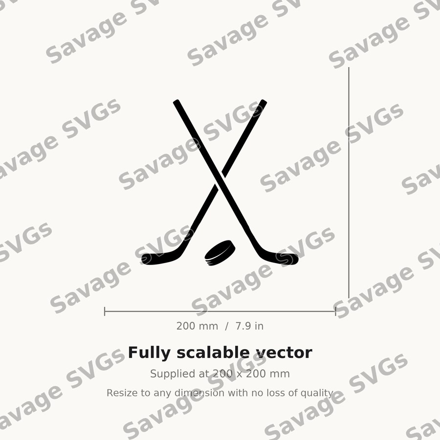Crossed Hockey Sticks