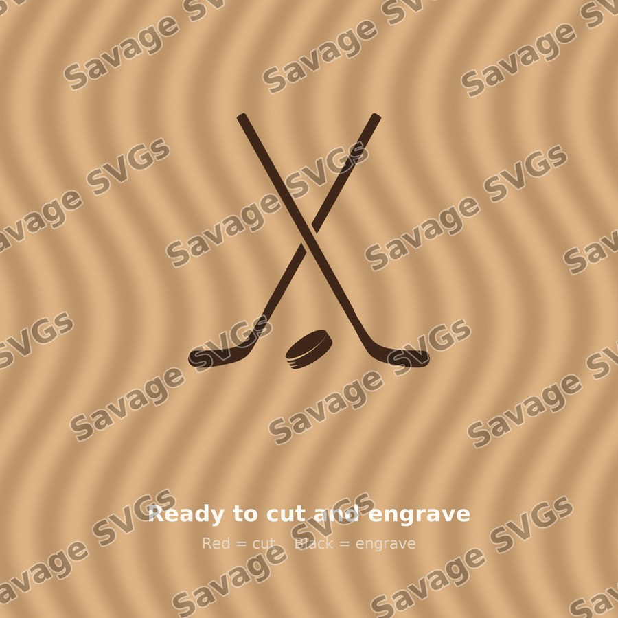 Crossed Hockey Sticks