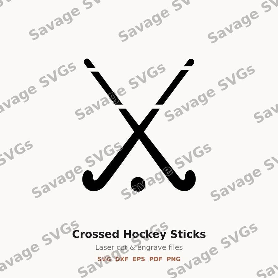 Crossed Hockey Sticks