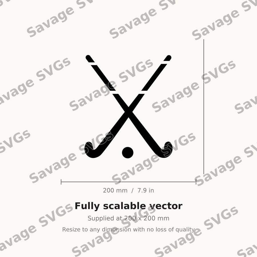 Crossed Hockey Sticks