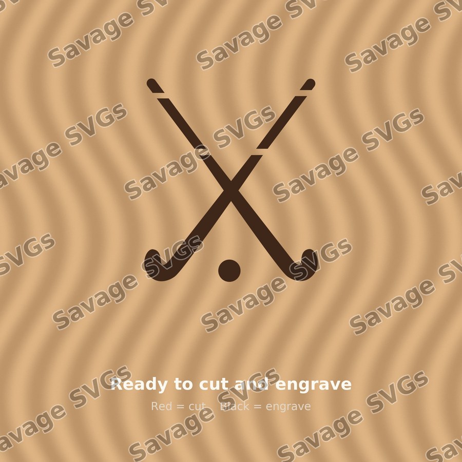 Crossed Hockey Sticks