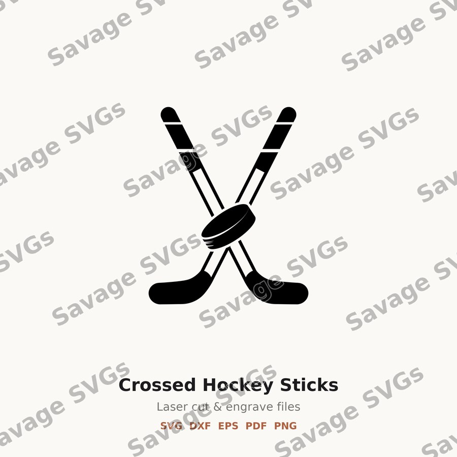 Crossed Hockey Sticks