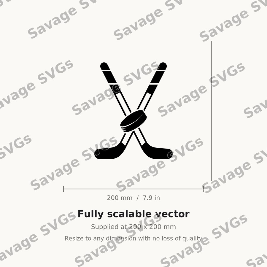 Crossed Hockey Sticks