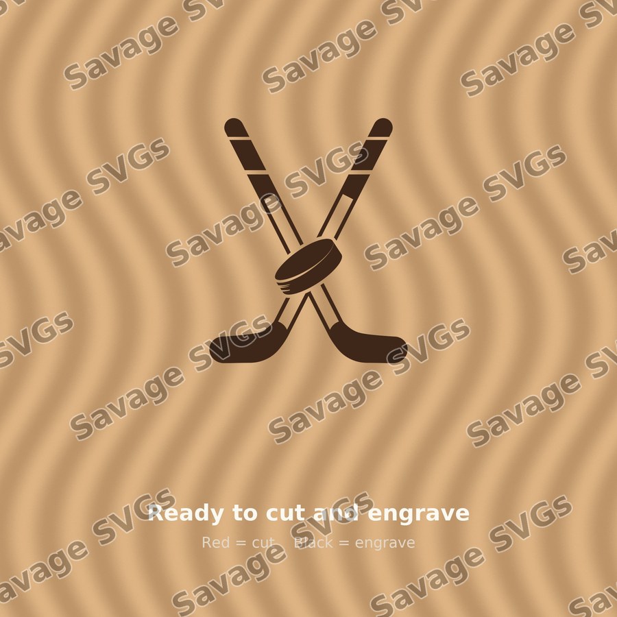 Crossed Hockey Sticks