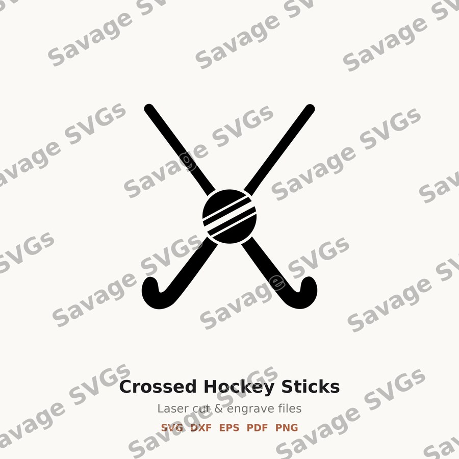 Crossed Hockey Sticks