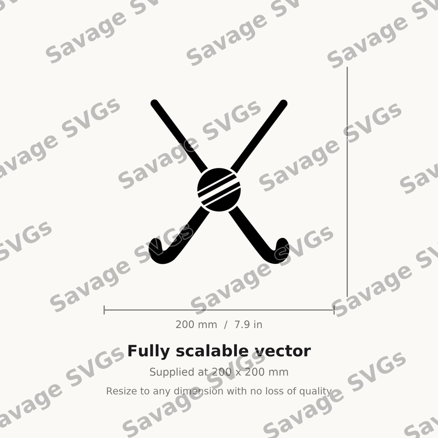 Crossed Hockey Sticks
