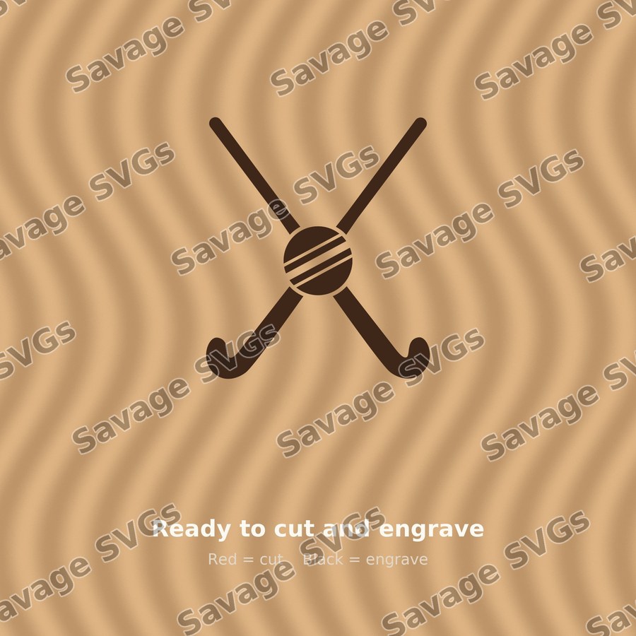 Crossed Hockey Sticks