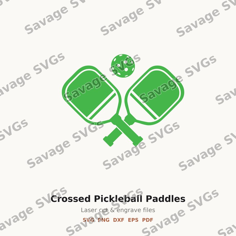 Crossed Pickleball Paddles