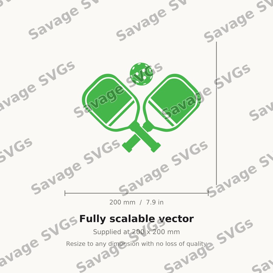 Crossed Pickleball Paddles