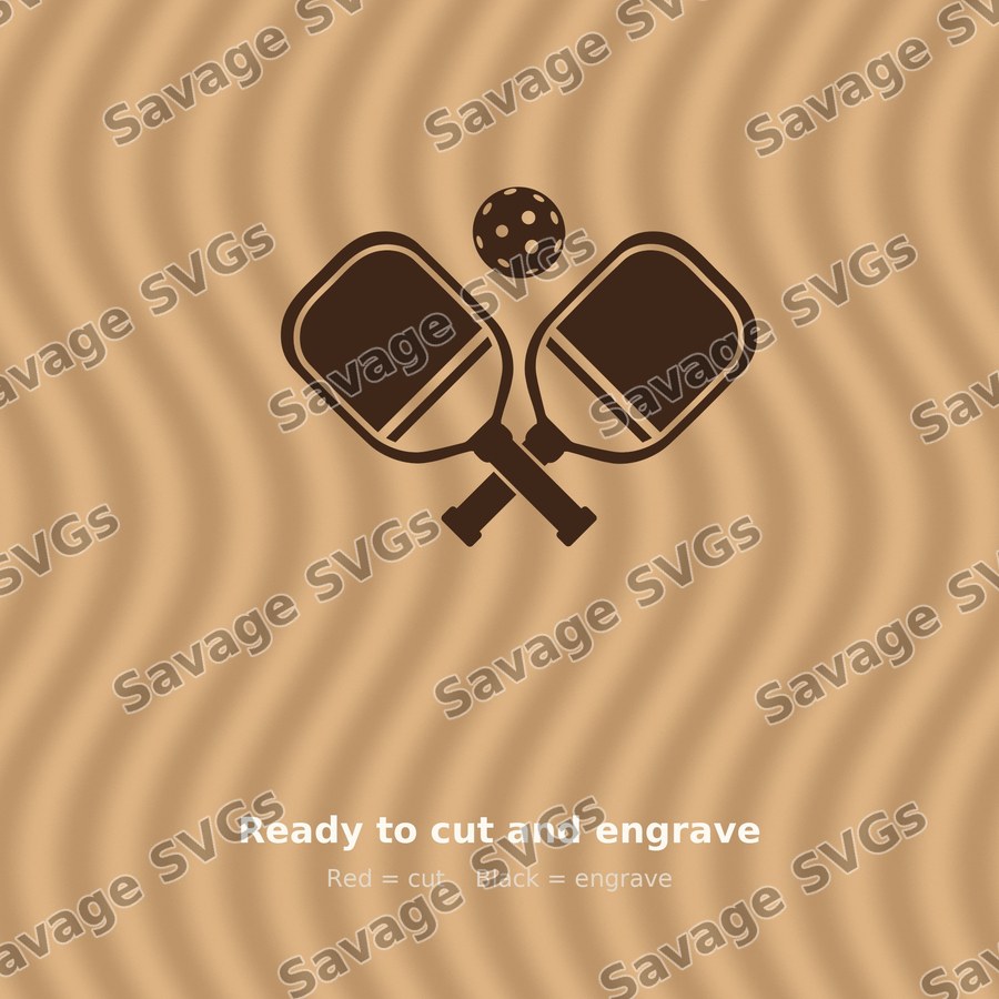 Crossed Pickleball Paddles
