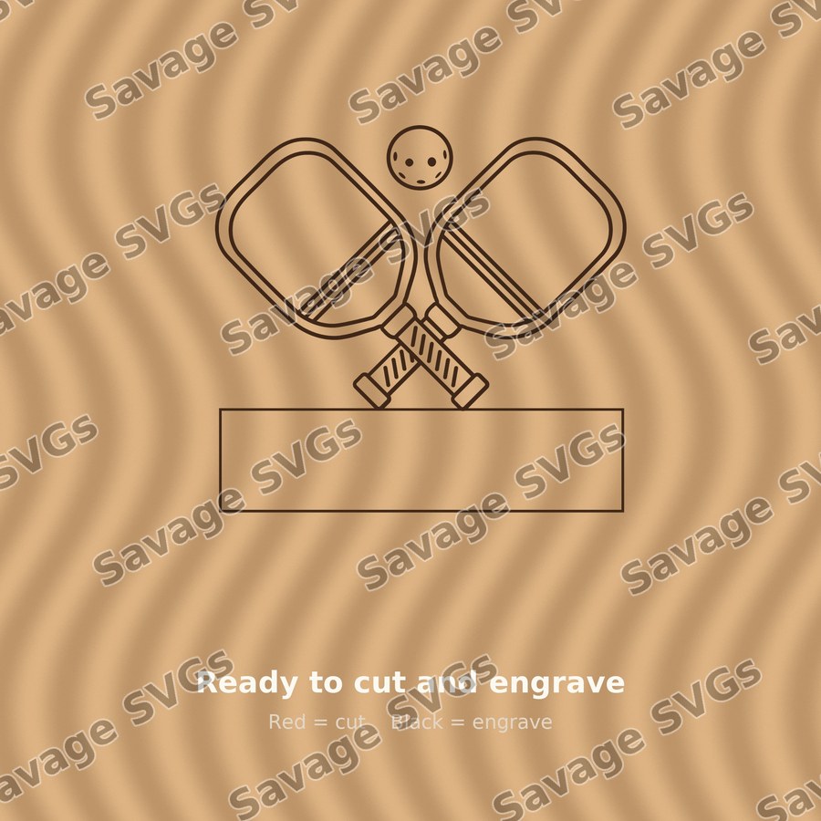 Crossed Pickleball Paddles