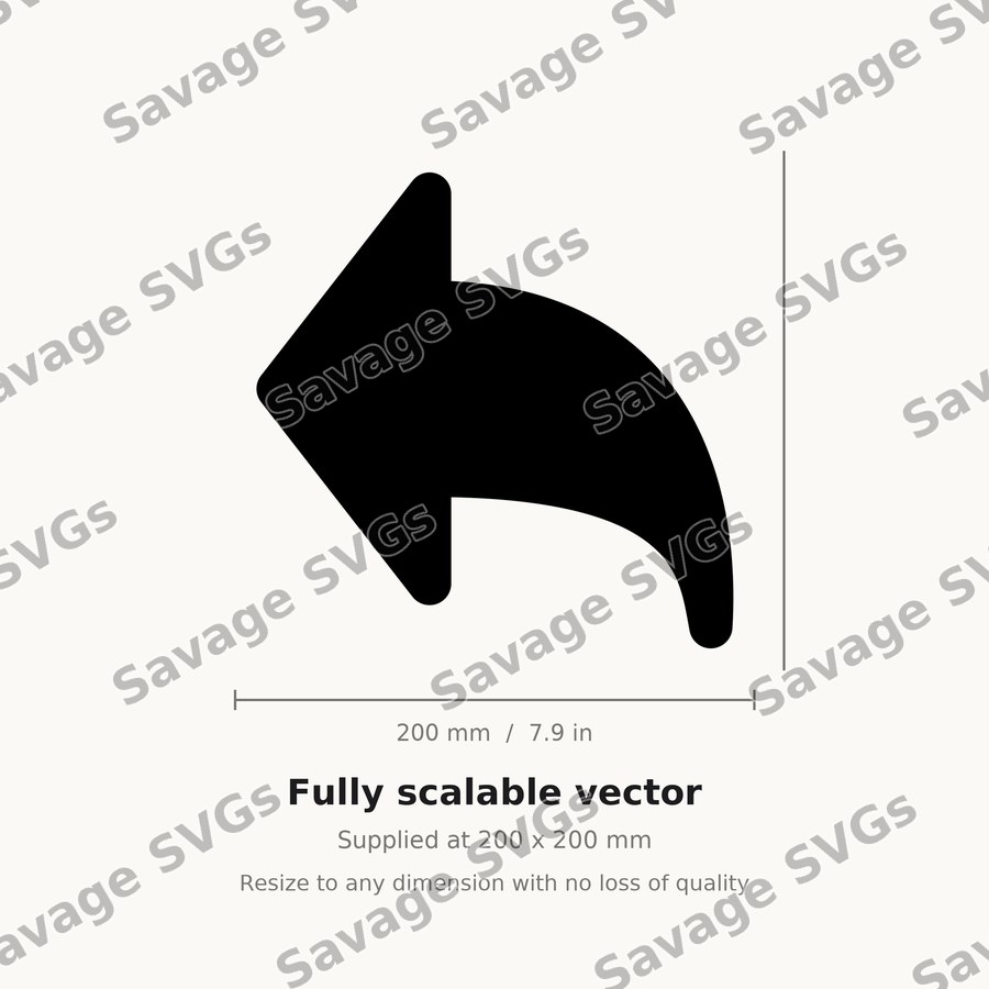Curved Back Arrow