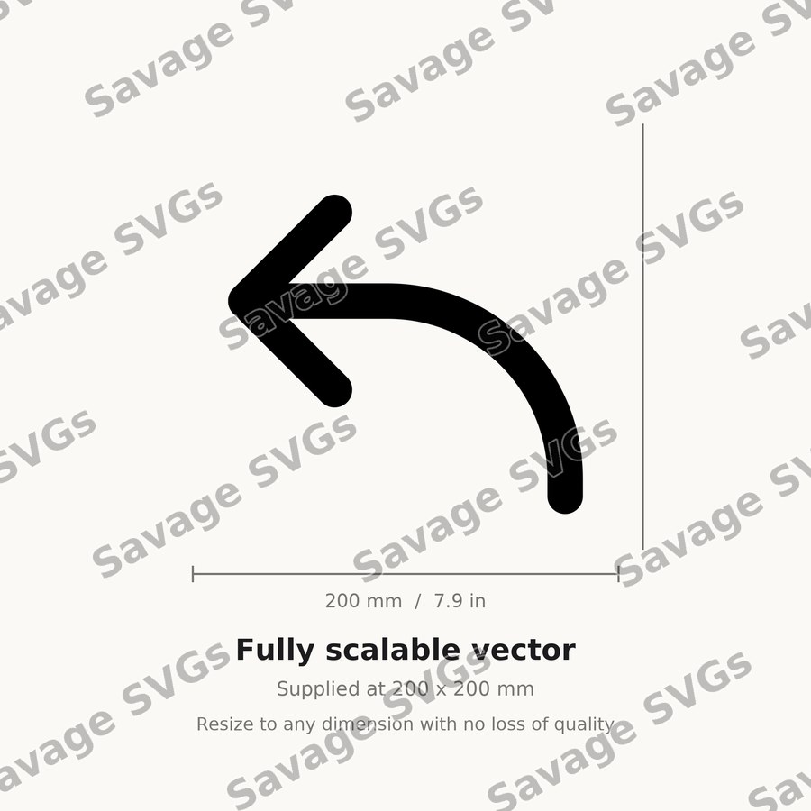 Curved Back Arrow
