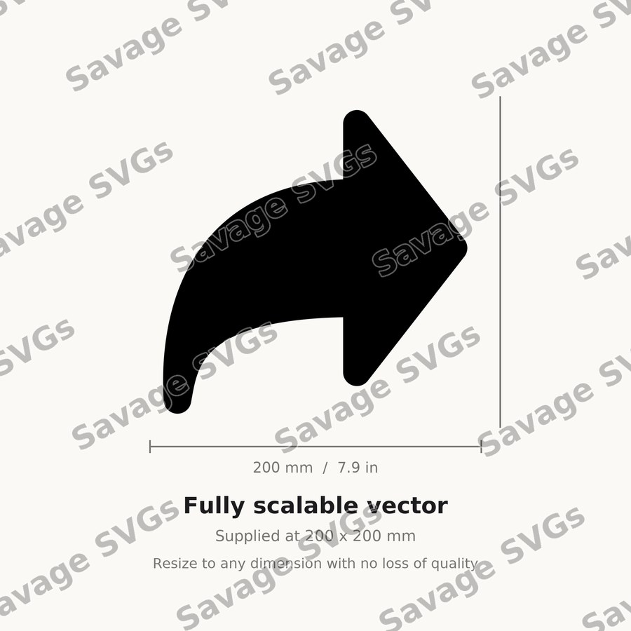 Curved Forward Arrow