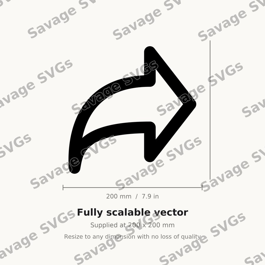 Curved Forward Arrow