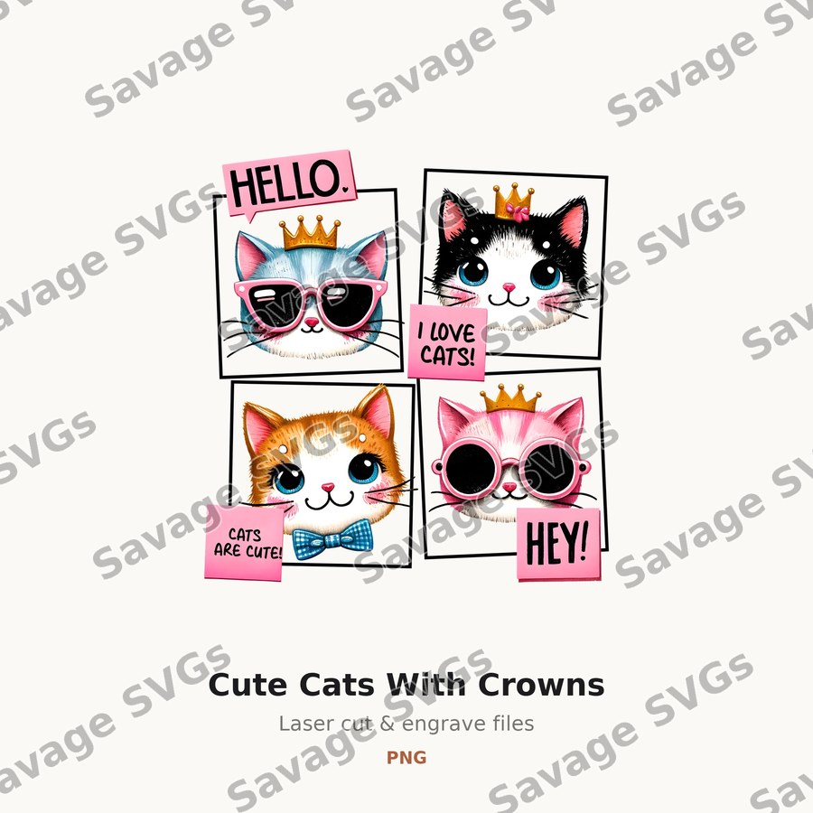 Cute Cats With Crowns