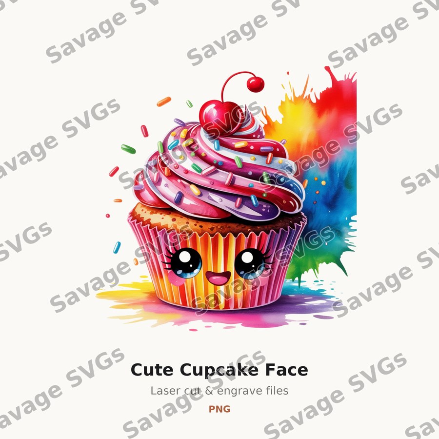Cute Cupcake Face