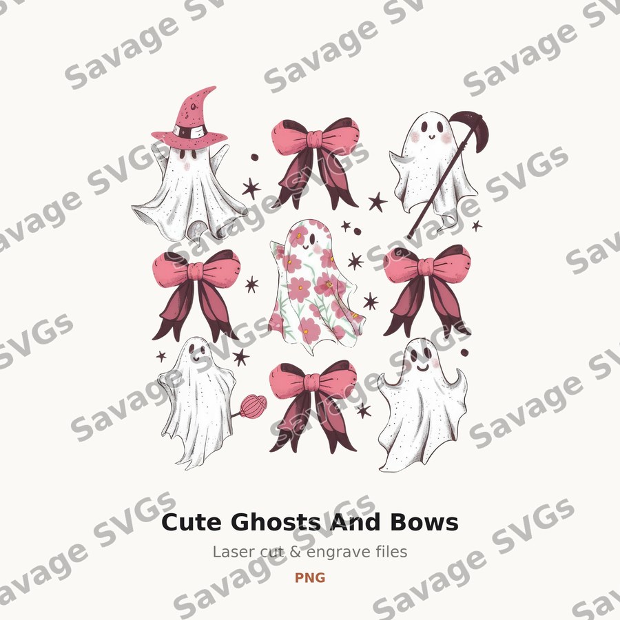 Cute Ghosts And Bows