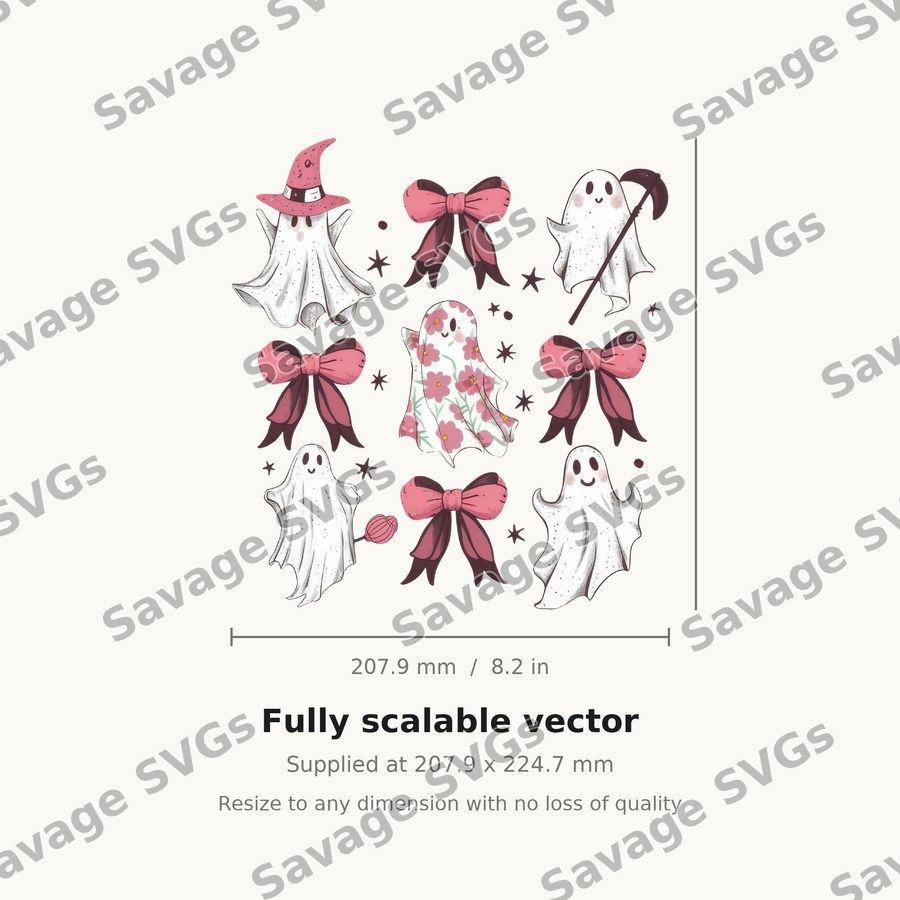 Cute Ghosts And Bows