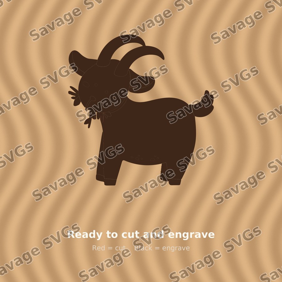 Cute Goat Eating Leaves