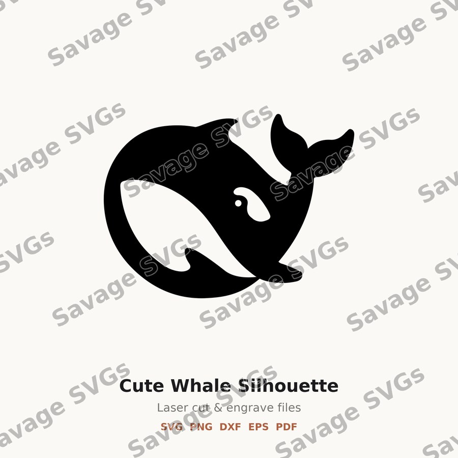Cute Whale Silhouette
