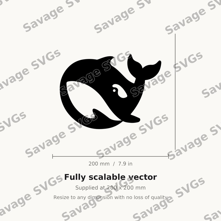 Cute Whale Silhouette