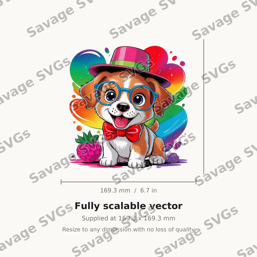 Dapper Puppy With Glasses