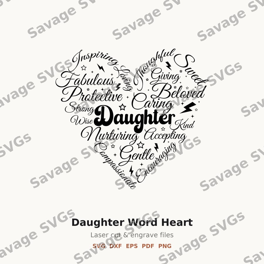 Daughter Word Heart