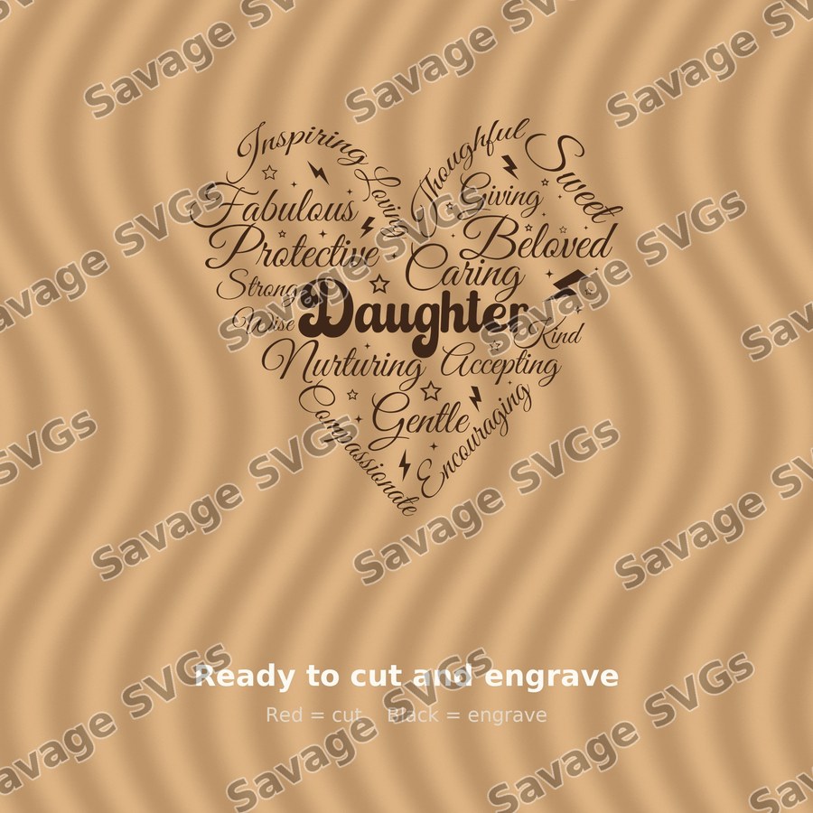 Daughter Word Heart