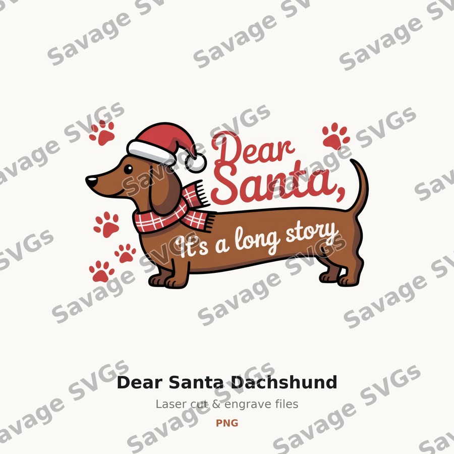 Dear Santa Dachshund