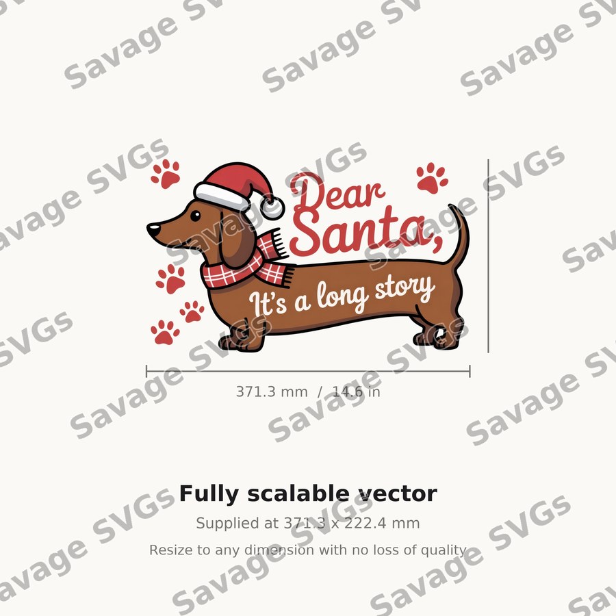Dear Santa Dachshund
