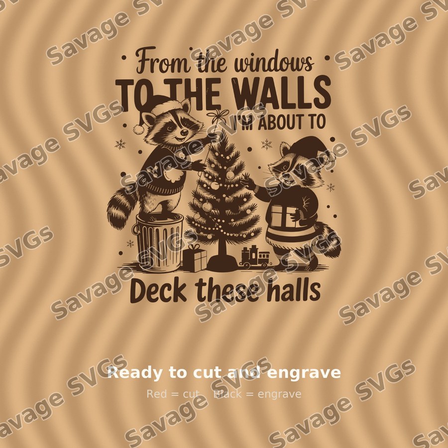 Deck These Halls Raccoons