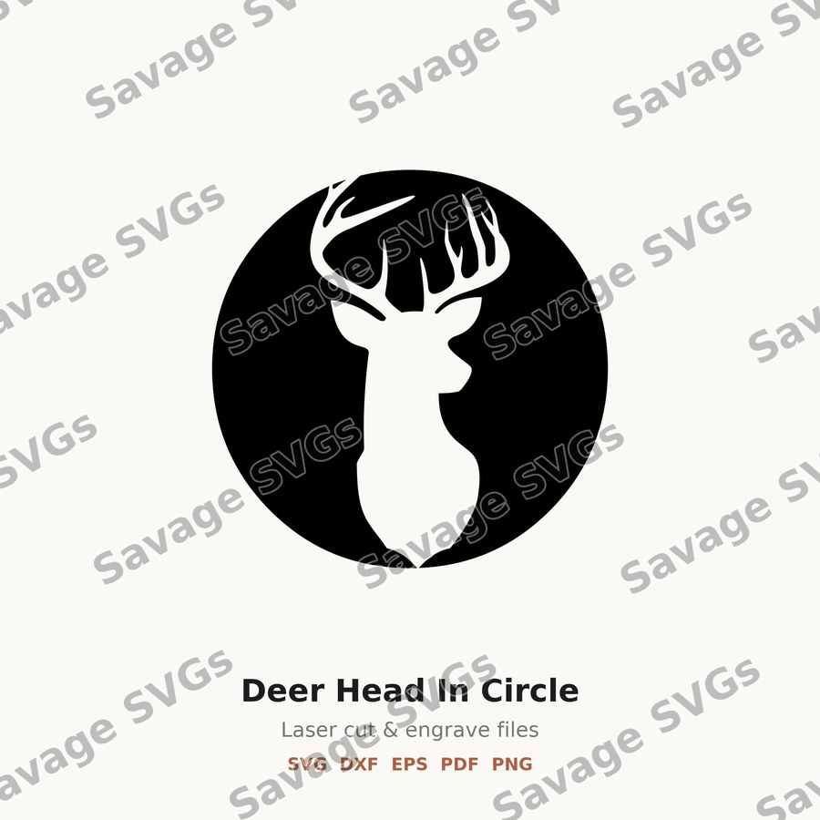 Deer Head In Circle