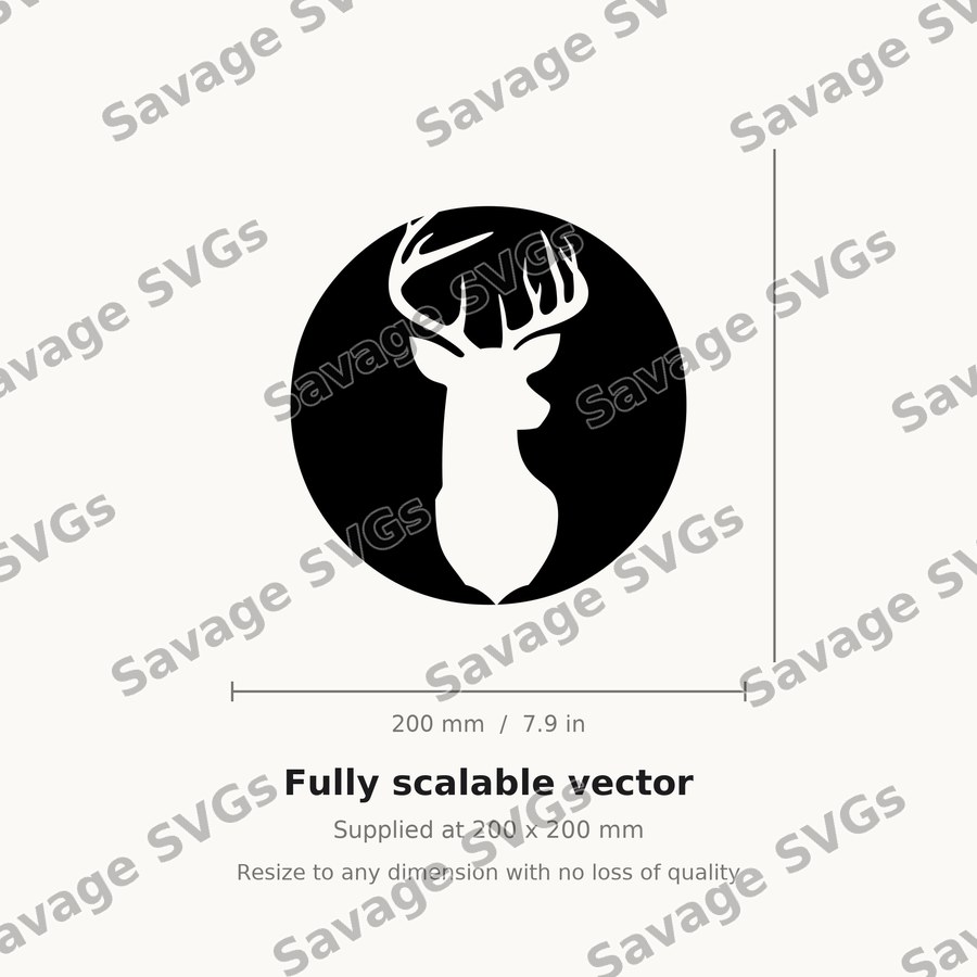 Deer Head In Circle