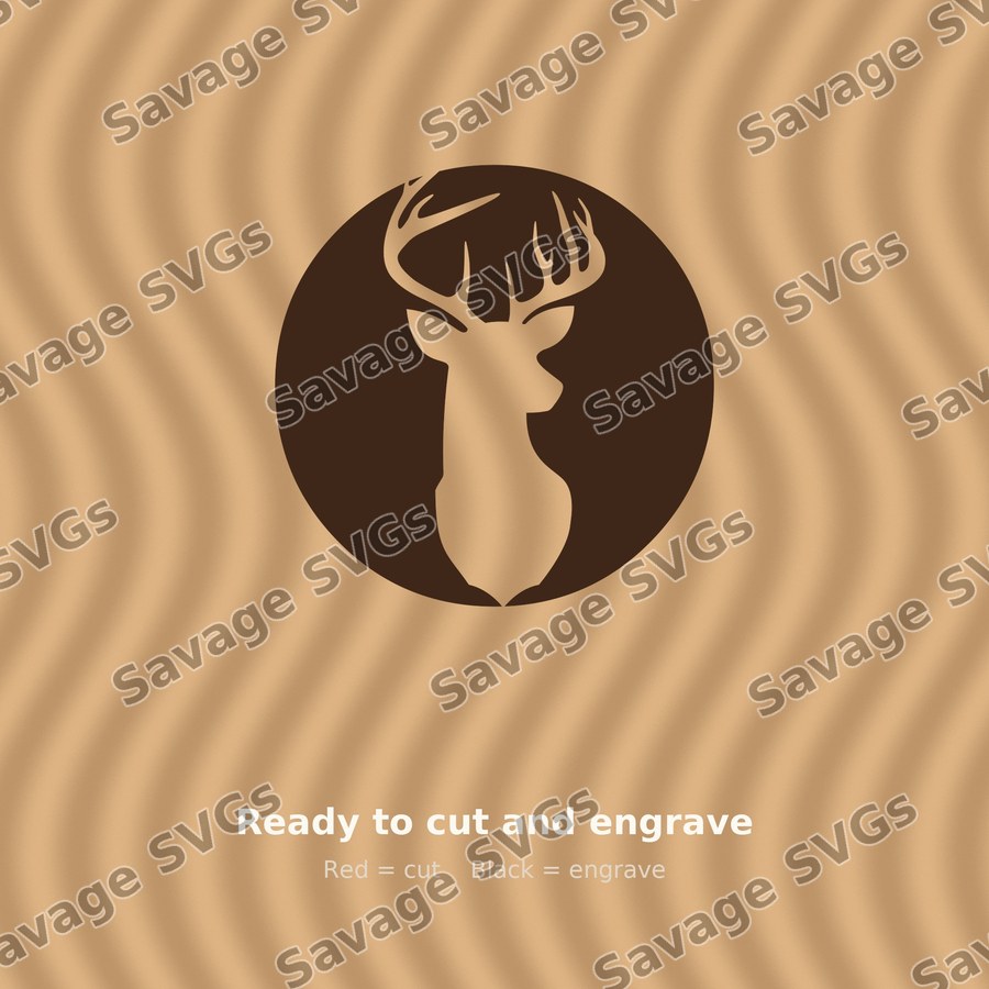 Deer Head In Circle