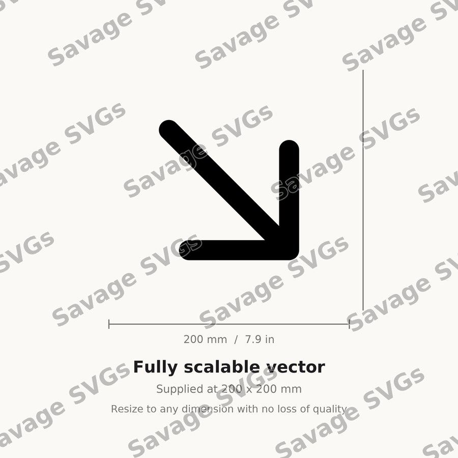 Diagonal Down Right Arrow