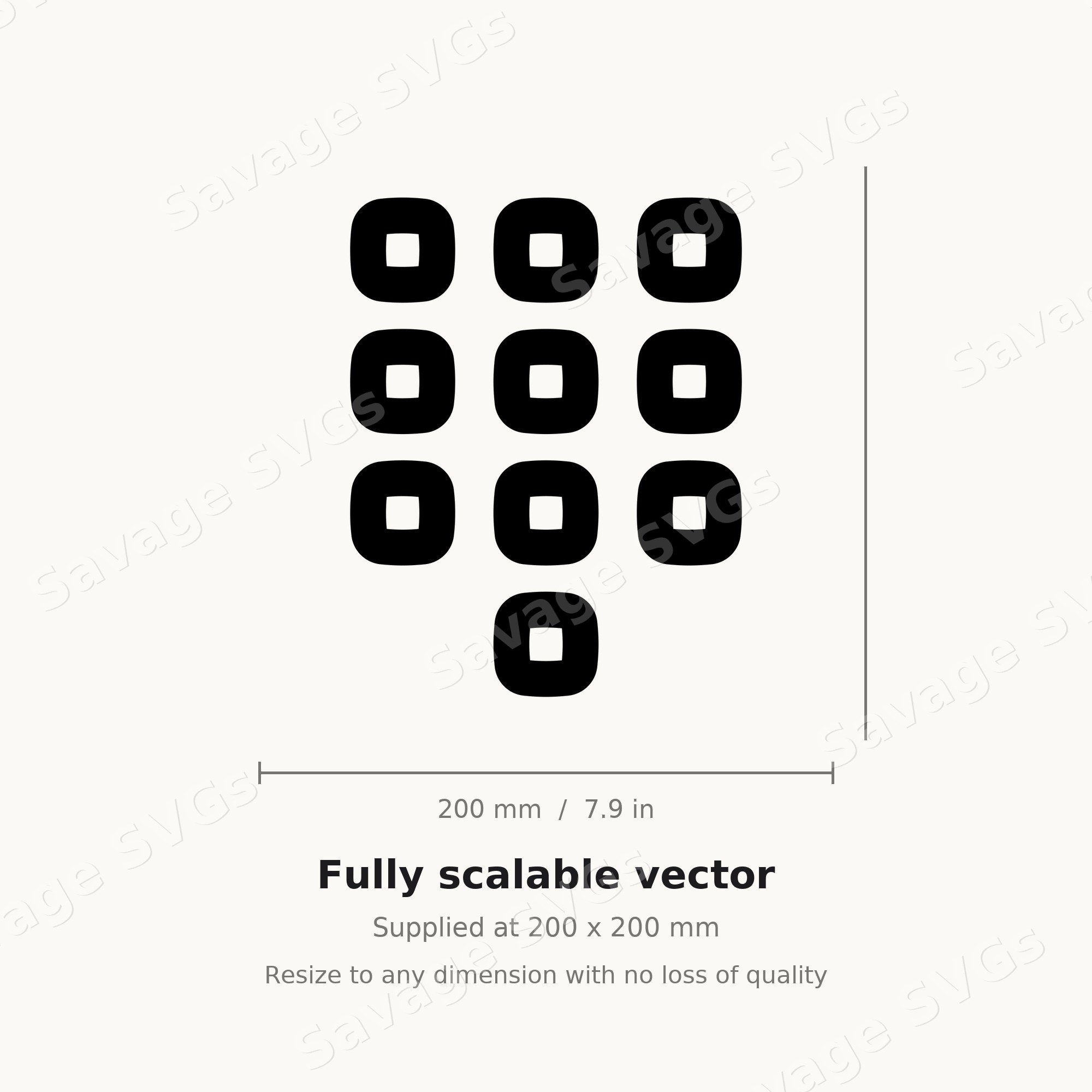 Rounded Square Grid