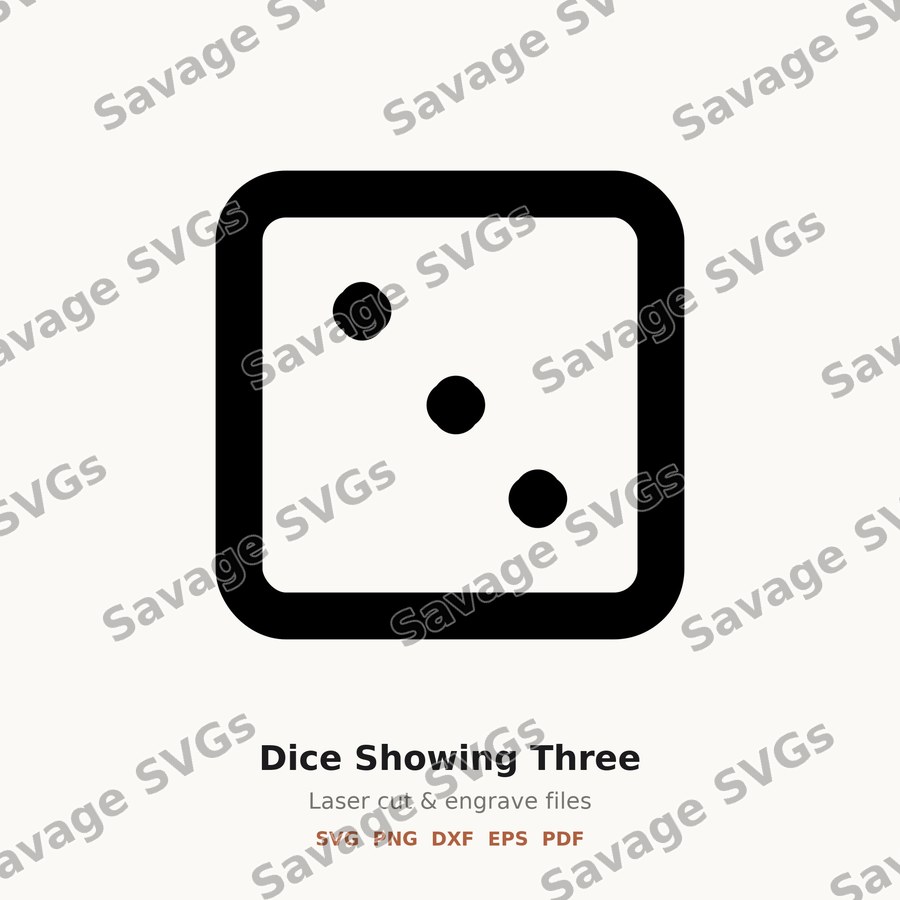 Dice Showing Three