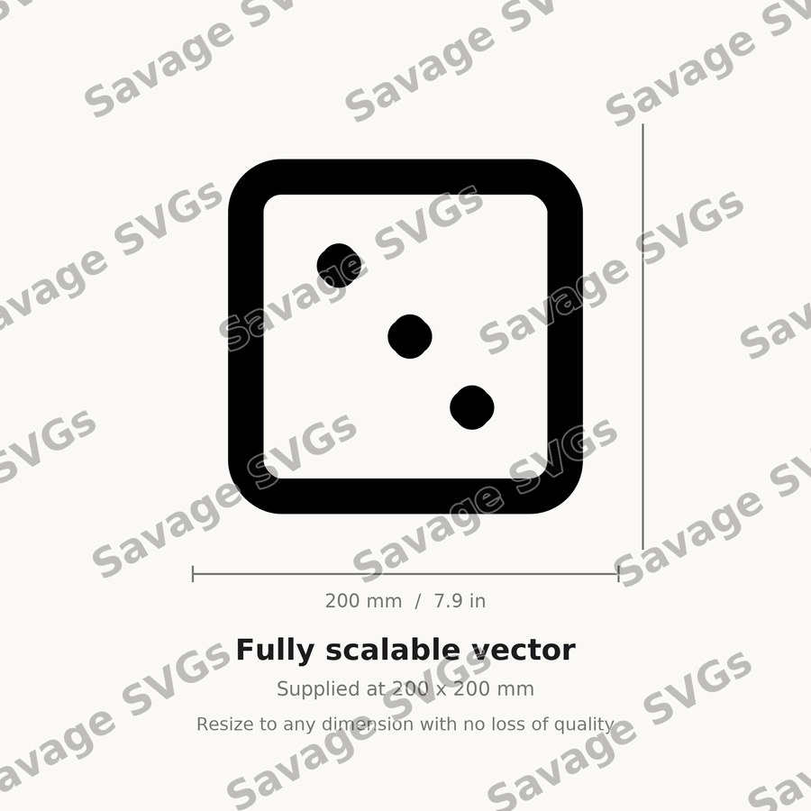Dice Showing Three