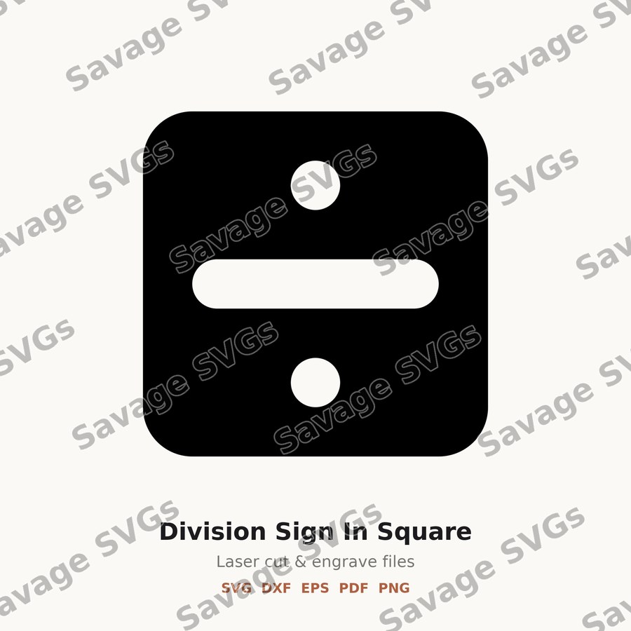 Division Sign In Square