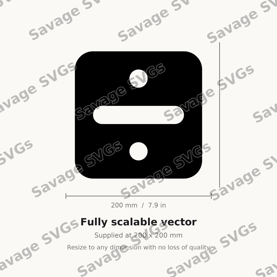 Division Sign In Square