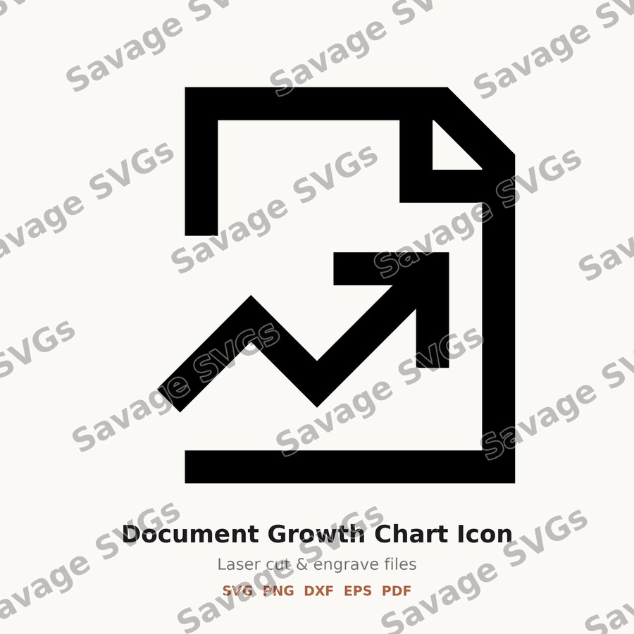 Document Growth Chart Icon
